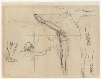Danser - seks skitser af Edgar Degas