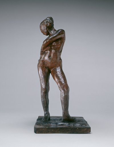 Danser, der fastgør strengen til sine strømpebukser, ca. 18851890. af Edgar Degas