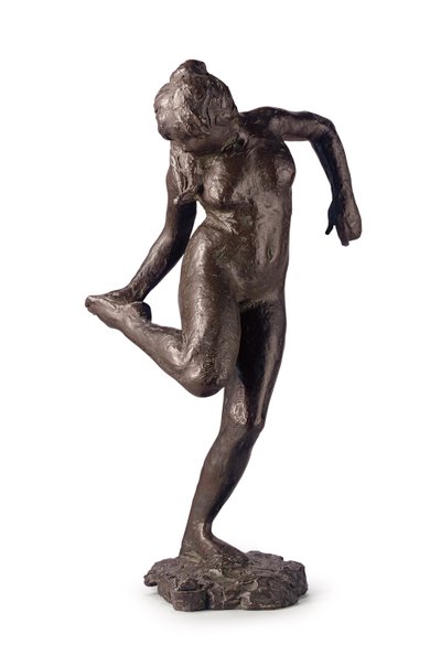 Danser ser på hendes højre fodsål; Danser ser på hendes højre fodsål, ca. 1895 af Edgar Degas