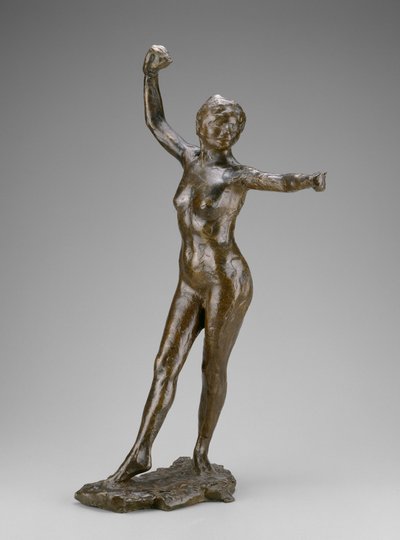 Danserinde klar til at danse, højre fod fremme af Edgar Degas