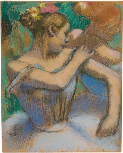 Danser, der justerer sin skulder, ca. 1896-99 af Edgar Degas