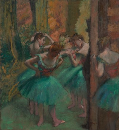 Dansere, Pink og Grøn, ca. 1890. af Edgar Degas