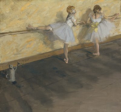 Dansere, der øver ved Barren, 1877. af Edgar Degas