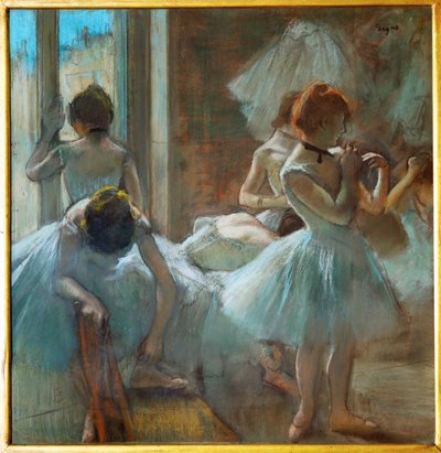 Dansere i hvile (pastel) af Edgar Degas