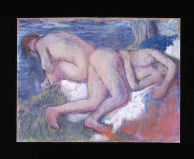 To kvinder bader To kvinder bader, ca. 1895. af Edgar Degas
