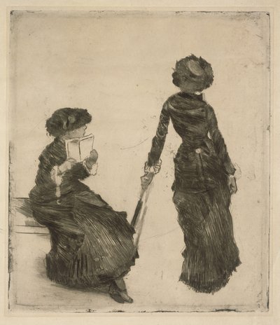 Maleren Mary Cassatt i Louvre, antiksamlingen af Edgar Degas
