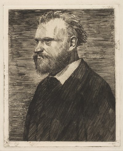 Edouard Manet, bust-længde portræt, 1864-65. af Edgar Degas