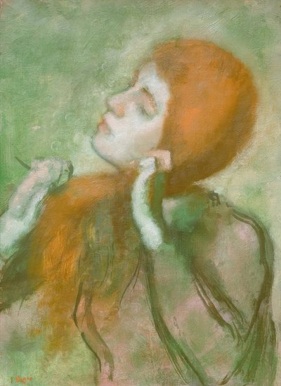 Kvinde kæmmer af Edgar Degas