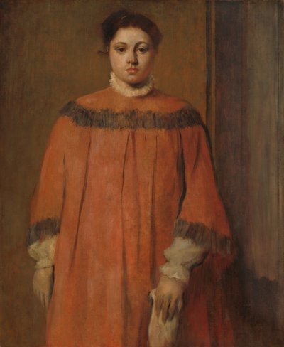 Pige i rødt af Edgar Degas