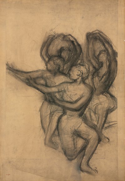 Gruppe af dansere; Gruppe af dansere, ca. 1895-1900 af Edgar Degas