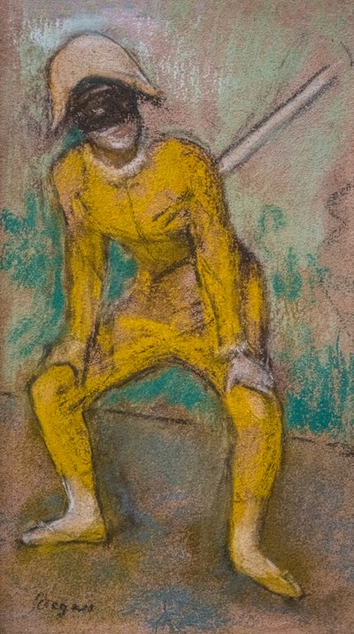 Harlekin. Omkring 1884. Pastel på papir. af Edgar Degas