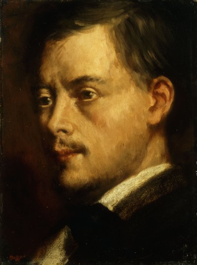 Hoved af en Mand; Tete d"Homme, ca. 1864 af Edgar Degas