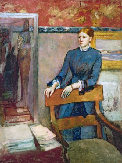 Helene Rouart i hendes fars studie, c.1886 af Edgar Degas
