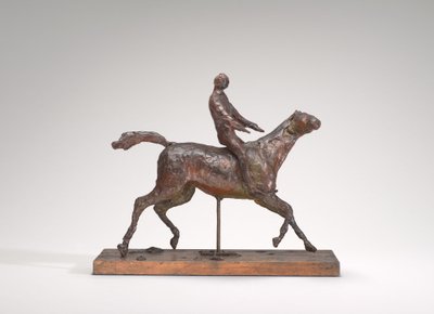 Hest galopperer, drejer hovedet til højre, fødderne rører ikke jorden, midten af 1870