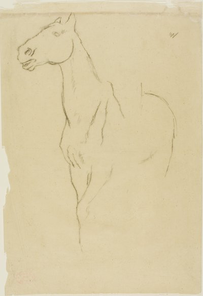 Hest drejet trekvart af Edgar Degas