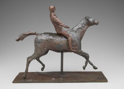 Hest og rytter, ca. 1900 (bronze) af Edgar Degas