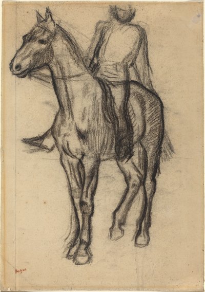 Hest og rytter, ca. 1878. af Edgar Degas