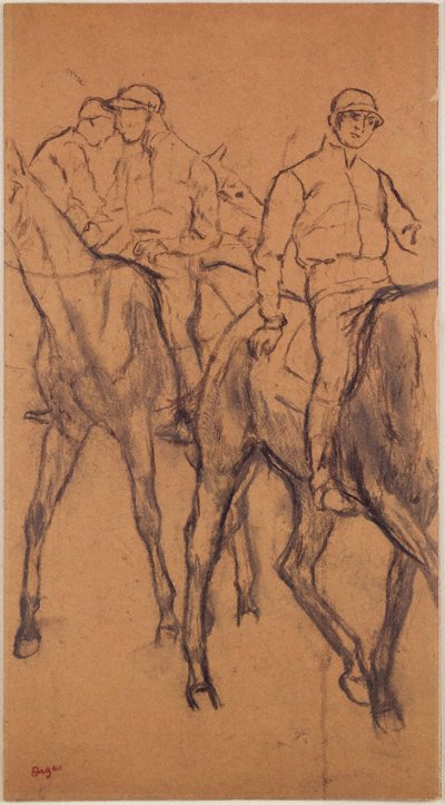 Jockeyer på heste af Edgar Degas