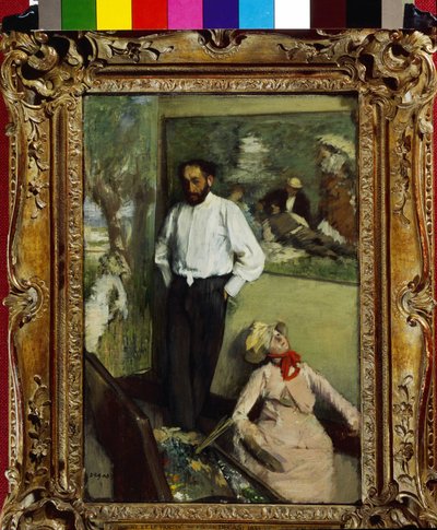 Manden og pantinen eller portræt af Henri Michel Levy i hans atelier 1879. Maleri af Edgar Degas (1834-1917). Musee Calouste Gulbenkian, Lissabon, Portugal. af Edgar Degas