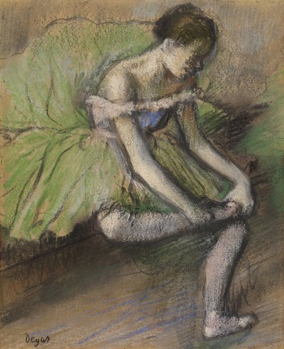 The Green Skirt, ca. 1896 (pastel på papir) af Edgar Degas
