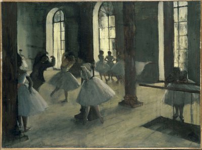Øvelsen i danseklubben af Edgar Degas