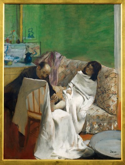 La pedicure (maleri på lærred) af Edgar Degas