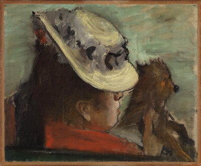 Lady with a Dog, ca. 1877 (olie på lærred) af Edgar Degas