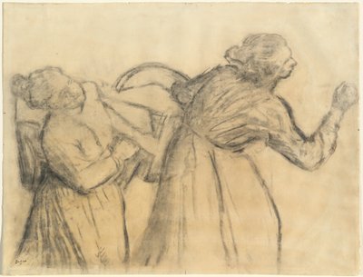 Vasketøjs bærende linned af Edgar Degas