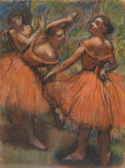 The Red Skirts, ca. 1807-1901 (pastel på papir) af Edgar Degas