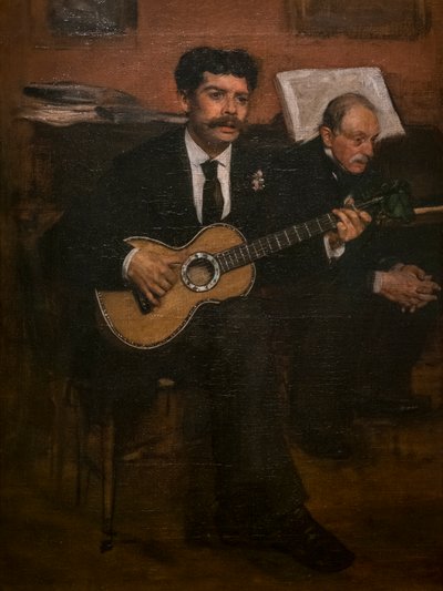 Lorenzo Pagans og Augustus De Gas. Omkring 1871-72. Olie på lærred. af Edgar Degas
