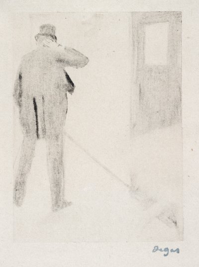 Ludovic Halévy bag kulisserne, ca. 1880-83 (monotype) af Edgar Degas
