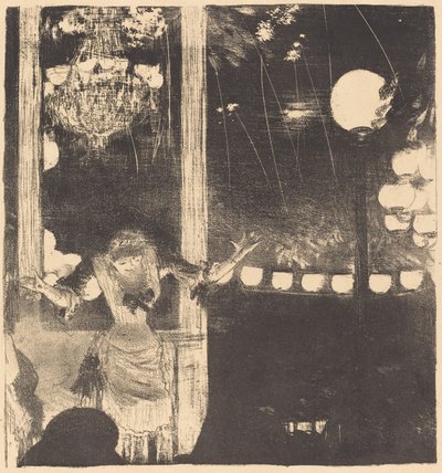 Mademoiselle Bécat på Cafe des Ambassadeurs (Til ambassadørerne: Mlle Bécat) af Edgar Degas