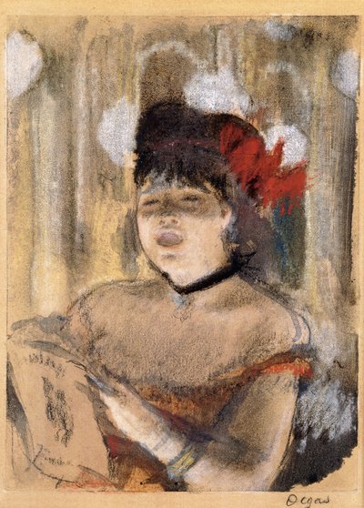 Mademoiselle Dumay, sangerinde, ca. 1879 af Edgar Degas