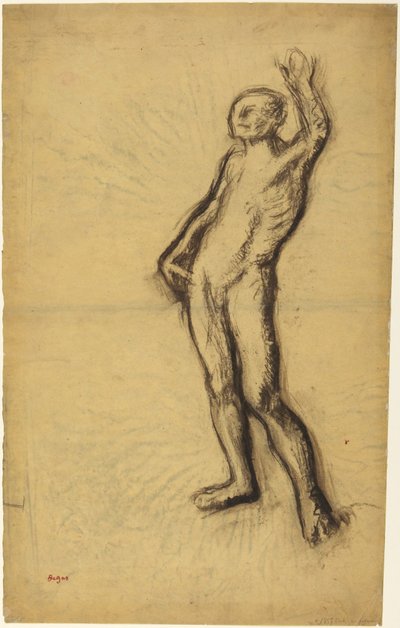 Männlicher Akt af Edgar Degas