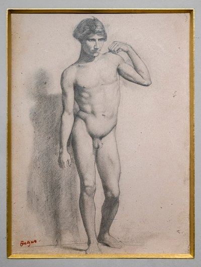 Mand står op. Omkring 1856-1858. Grafit på papir. af Edgar Degas