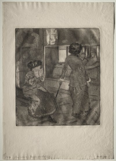 Mary Cassatt ved Louvre: Det Etruskiske Galleri af Edgar Degas