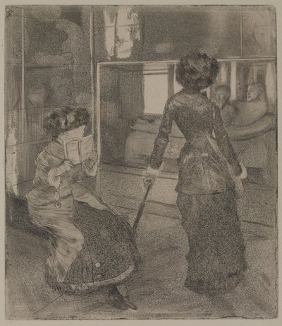 Mary Cassatt ved Louvre: Det Etruskiske Galleri af Edgar Degas