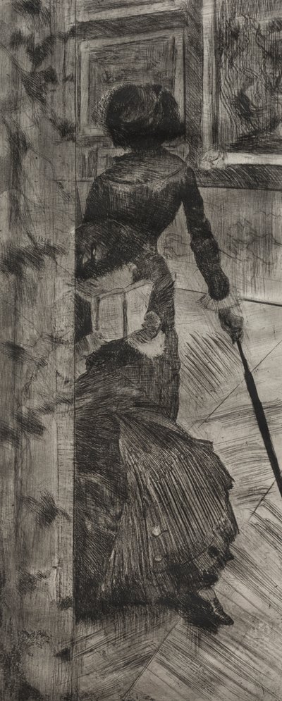Mary Cassatt på Louvre: The Paintings Gallery af Edgar Degas