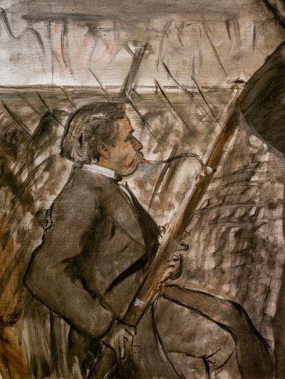 Musikere i orkestret (detaljer). Omkring 1870. Olie på lærred. af Edgar Degas