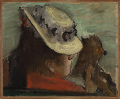 Norsk bokmål:  Dame med hund Lady with a Dog af Edgar Degas