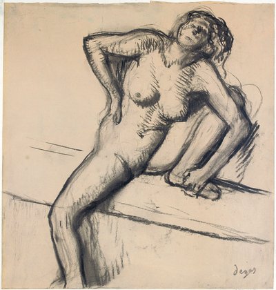 Nu, End 1890s af Edgar Degas