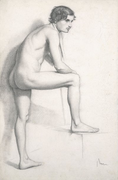 Nøgenstudie, ca. 1858 af Edgar Degas