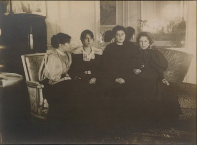 Paule Gobillard, Jeannie Gobillard, Julie Manet og Geneviève Mallarmé, 1895. af Edgar Degas