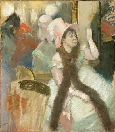 Portræt efter et kostumebal Portræt af Madame Dietz-Monnin, 1879. af Edgar Degas