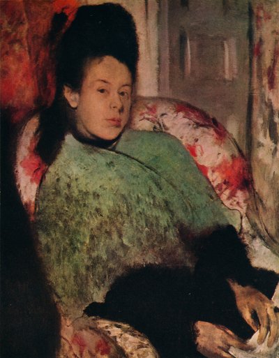 Portræt af Elena Carafa, c1875 af Edgar Degas