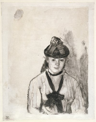 Portræt af Ellen Andrée, ca. 1876 af Edgar Degas