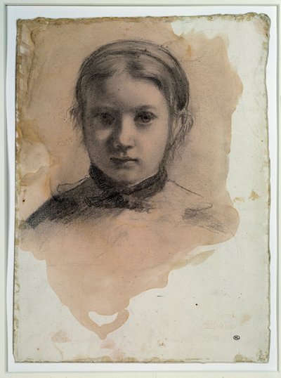 Portrait of Giovanna Bellelli Study for "" the Bellelli family "Drawing by Edgar Degasdani af Edgar Degas