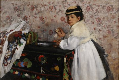 Portræt af Mlle. Hortense Valpinçon af Edgar Degas