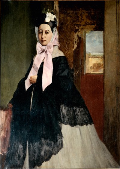 Portræt af Therese De Gas (Degas), ca 1863 (olie på lærred) af Edgar Degas
