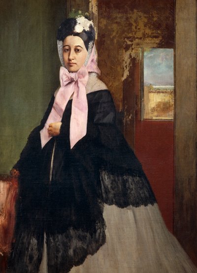 Portræt af Therese de Gas, hertuginde af Morbilli (1840-1912), kunstnerens søster af Edgar Degas